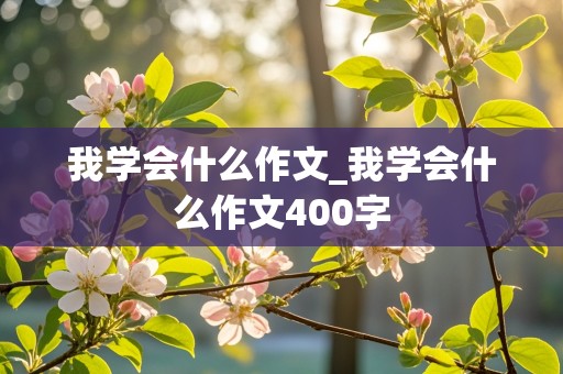 我学会什么作文_我学会什么作文400字