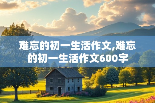 难忘的初一生活作文,难忘的初一生活作文600字