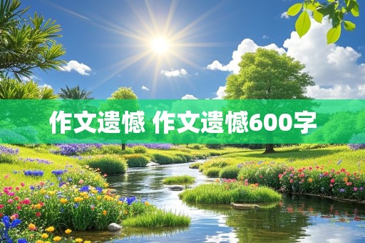 作文遗憾 作文遗憾600字