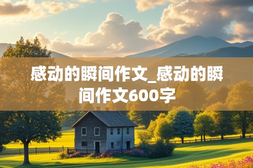 感动的瞬间作文_感动的瞬间作文600字