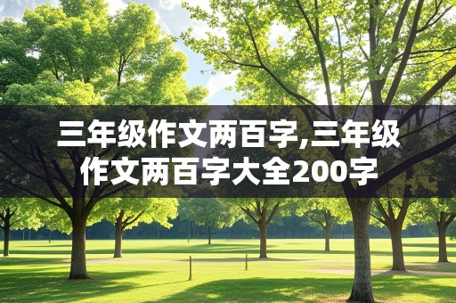 三年级作文两百字,三年级作文两百字大全200字