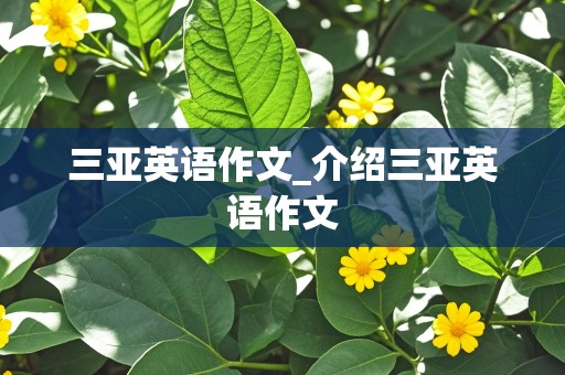 三亚英语作文_介绍三亚英语作文