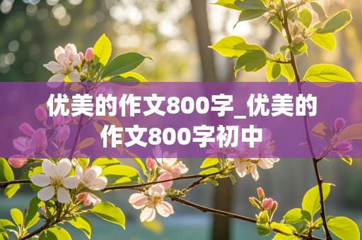 优美的作文800字_优美的作文800字初中