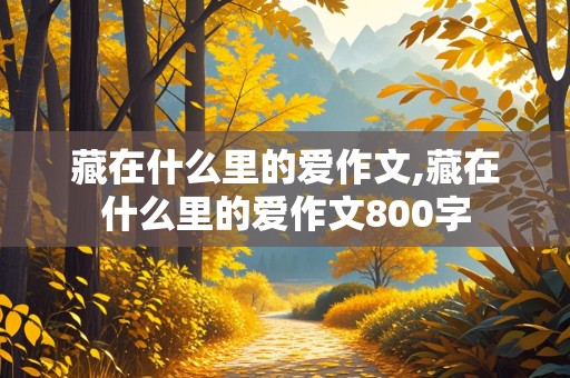 藏在什么里的爱作文,藏在什么里的爱作文800字