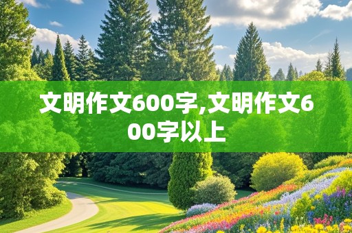 文明作文600字,文明作文600字以上