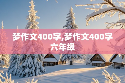 梦作文400字,梦作文400字六年级