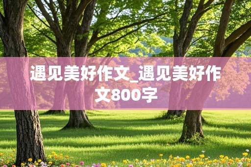 遇见美好作文_遇见美好作文800字