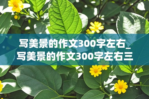 写美景的作文300字左右_写美景的作文300字左右三年级上册