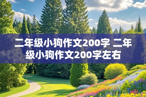 二年级小狗作文200字 二年级小狗作文200字左右