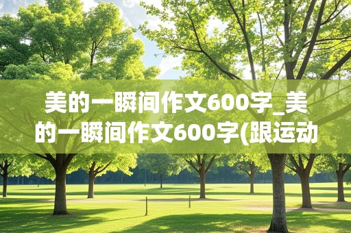 美的一瞬间作文600字_美的一瞬间作文600字(跟运动会有关)