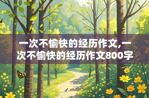 一次不愉快的经历作文,一次不愉快的经历作文800字