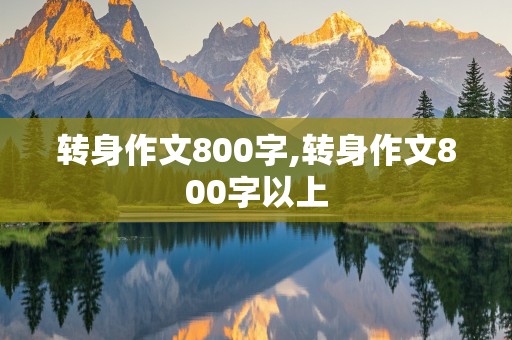 转身作文800字,转身作文800字以上