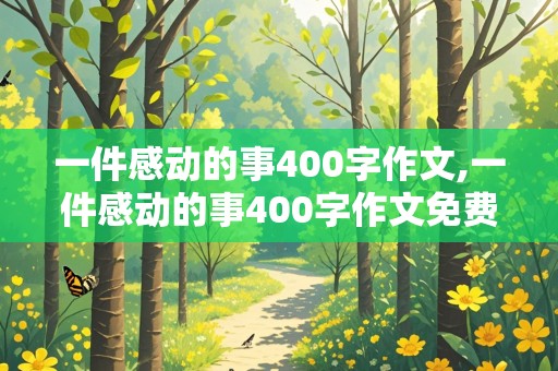 一件感动的事400字作文,一件感动的事400字作文免费