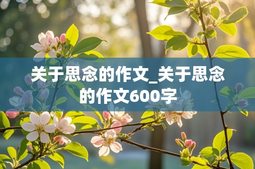 关于思念的作文_关于思念的作文600字