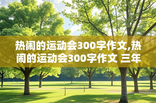 热闹的运动会300字作文,热闹的运动会300字作文 三年级