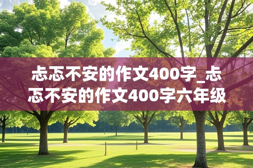 忐忑不安的作文400字_忐忑不安的作文400字六年级