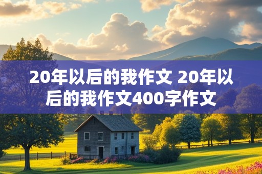 20年以后的我作文 20年以后的我作文400字作文