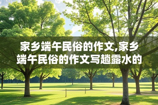 家乡端午民俗的作文,家乡端午民俗的作文写趟露水的