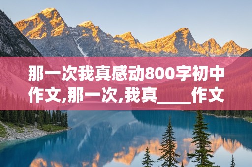 那一次我真感动800字初中作文,那一次,我真____作文800字初一记叙文