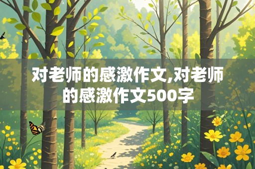 对老师的感激作文,对老师的感激作文500字