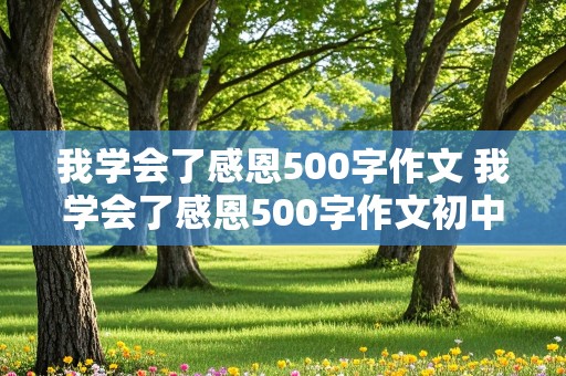 我学会了感恩500字作文 我学会了感恩500字作文初中