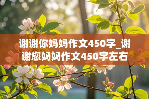 谢谢你妈妈作文450字_谢谢您妈妈作文450字左右