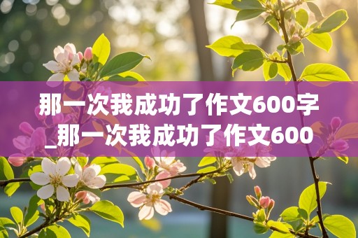 那一次我成功了作文600字_那一次我成功了作文600字(骑自行车)