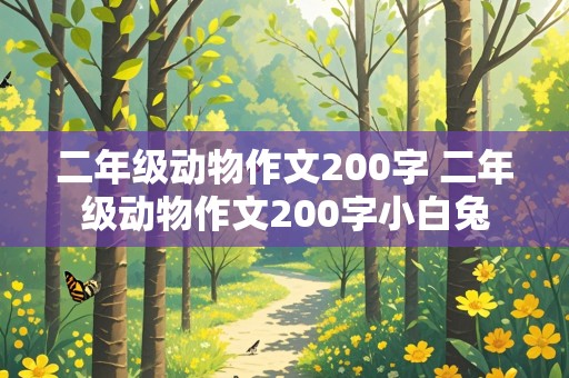 二年级动物作文200字 二年级动物作文200字小白兔