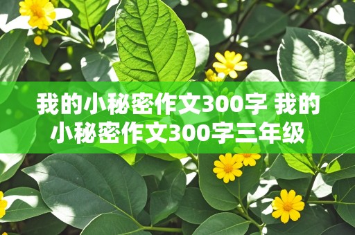 我的小秘密作文300字 我的小秘密作文300字三年级