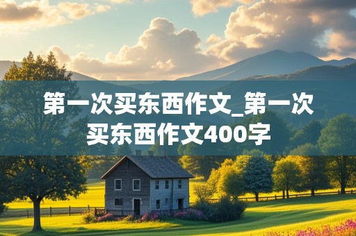 第一次买东西作文_第一次买东西作文400字