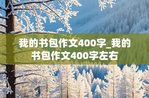 我的书包作文400字_我的书包作文400字左右