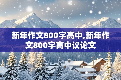 新年作文800字高中,新年作文800字高中议论文