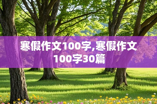 寒假作文100字,寒假作文100字30篇