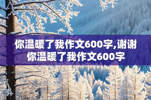 你温暖了我作文600字,谢谢你温暖了我作文600字