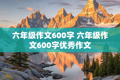 六年级作文600字 六年级作文600字优秀作文