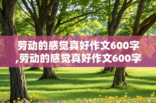 劳动的感觉真好作文600字,劳动的感觉真好作文600字作文