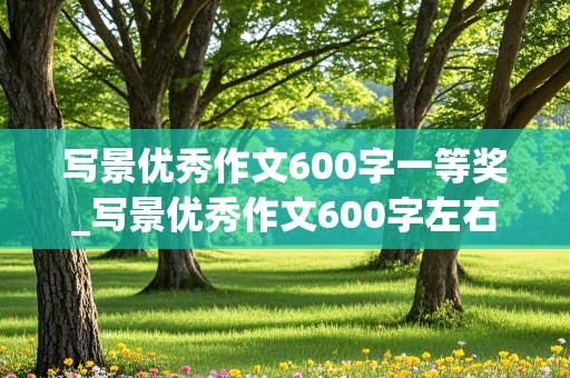 写景优秀作文600字一等奖_写景优秀作文600字左右