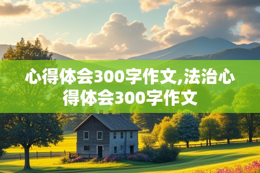 心得体会300字作文,法治心得体会300字作文