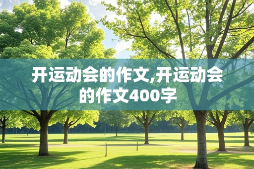 开运动会的作文,开运动会的作文400字