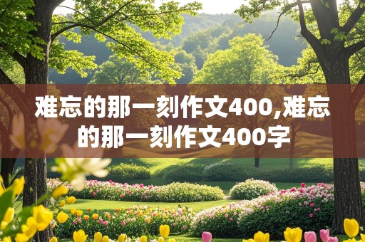 难忘的那一刻作文400,难忘的那一刻作文400字