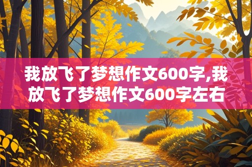 我放飞了梦想作文600字,我放飞了梦想作文600字左右