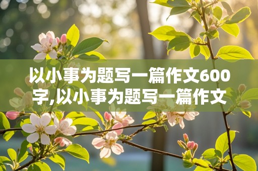 以小事为题写一篇作文600字,以小事为题写一篇作文600字怎么写