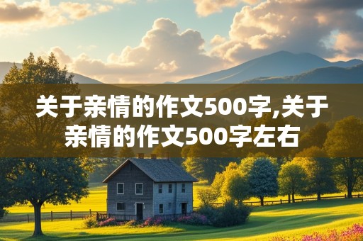 关于亲情的作文500字,关于亲情的作文500字左右