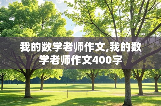 我的数学老师作文,我的数学老师作文400字