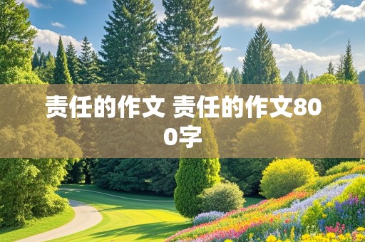 责任的作文 责任的作文800字