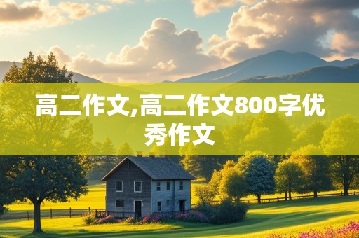 高二作文,高二作文800字优秀作文