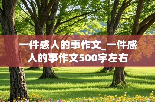 一件感人的事作文_一件感人的事作文500字左右