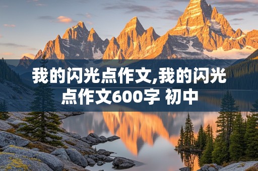 我的闪光点作文,我的闪光点作文600字 初中