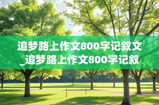 追梦路上作文800字记叙文_追梦路上作文800字记叙文初三