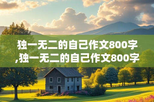 独一无二的自己作文800字,独一无二的自己作文800字(共6篇)